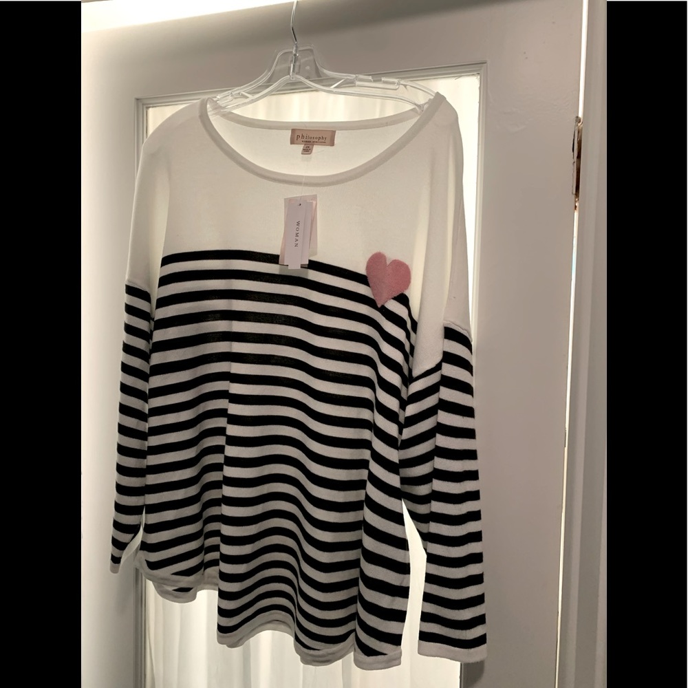Philosophy Sweater NWT Shirt Tail Hem 3/4LG Sleeve